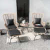 Kursi Teras Rotan Santai Hamner Cushion Hitam