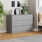 Lemari Laci Minimalis Abu-Abu 120cm