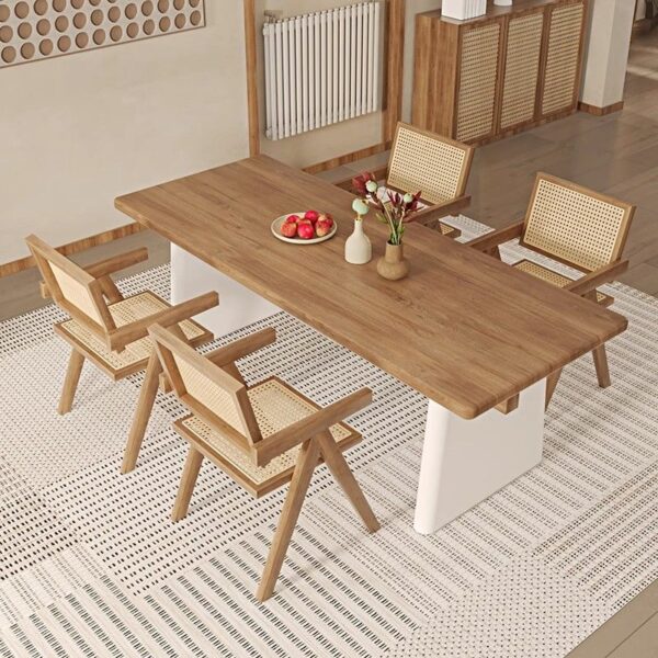 Meja Makan Minimalis Kayu Jati 4 Kursi Modern
