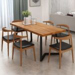 Set Meja Makan Minimalis Kayu Jati 6 Kursi