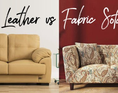 Sofa Kain atau Kulit Sintetis