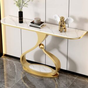 Meja Console Stainless Elegan Marmer