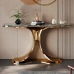 Meja Console Stainless Marmer Modern Mewah