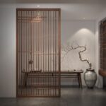 Partisi Ruang Tamu Simple Modern Kayu Jati