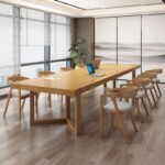 Meja Meeting Minimalis Modern Style Natural