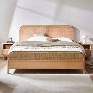 Tempat Tidur Minimalis Terbaru Kayu dan Rotan