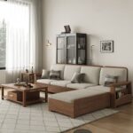 Kursi Tamu Sudut Minimalis Kayu Jati Modern