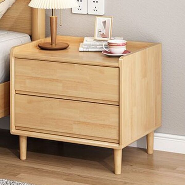 Nakas Minimalis Retro 2 Laci Natural Jati
