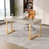 Meja Kerja Minimalis Modern Top Marmer Mewah