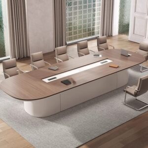 Meja Meeting Panjang Minimalis Modern Untuk 10 Kursi