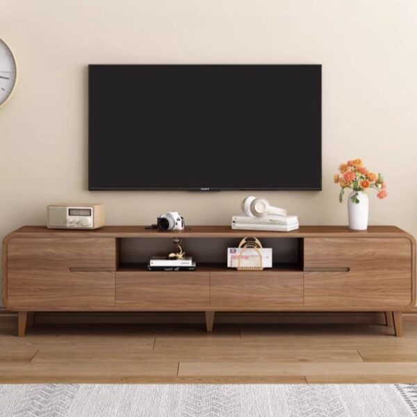 Meja TV Kayu Jati Model Retro Sederhana