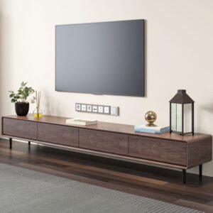 Meja TV Minimalis Kayu Jati 4 Laci Modern