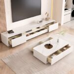 Meja TV Minimalis Modern Top Marmer Mewah