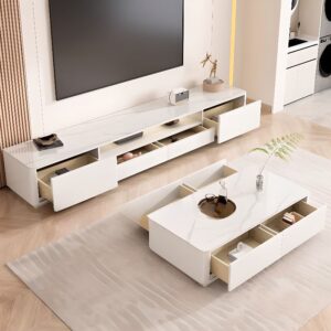 Meja TV Minimalis Modern Top Marmer Mewah