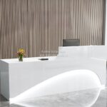 Meja Resepsionis Kantor Minimalis Modern 180 cm