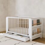 Tempat Tidur Bayi Warna Putih Dengan Laci Minimalis Modern