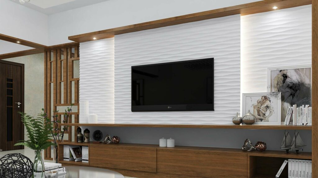 Desain Panel Dinding untuk Ruang Tamu