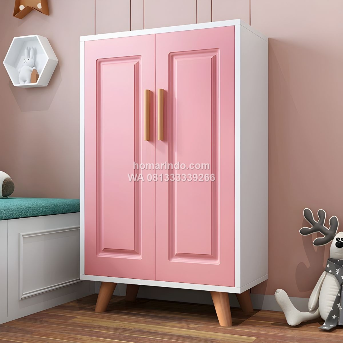 Lemari Baju Anak Minimalis 2 Pintu Modern