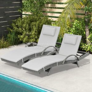 Lounger Rotan Sintetis Outdoor Amarily