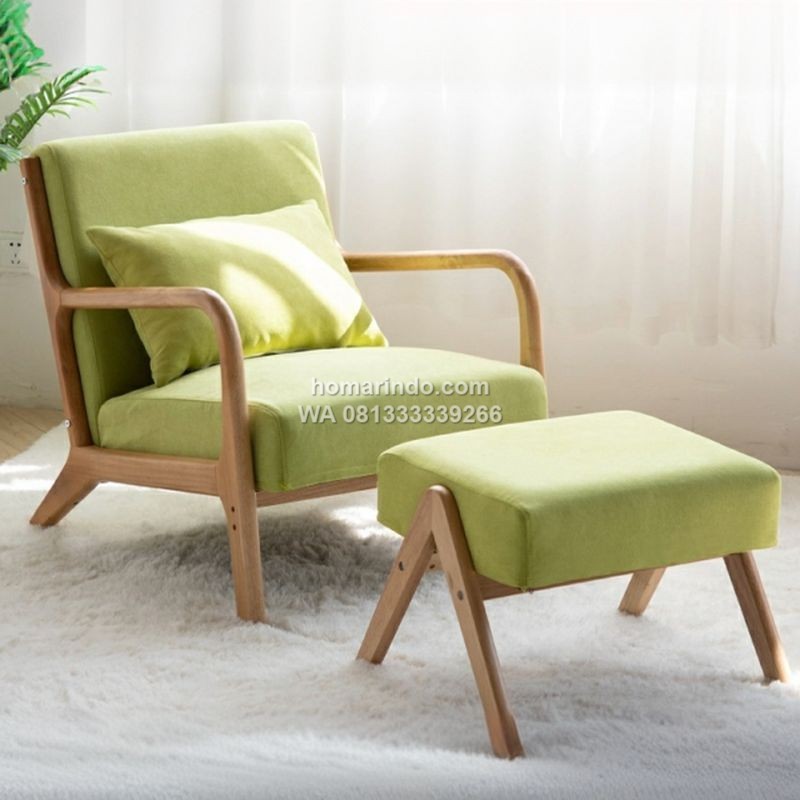 Arm Chair Kayu Jati Dengan Sandaran Bantal