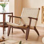 Arm Chair Kayu Jati Natural Dengan Anyaman