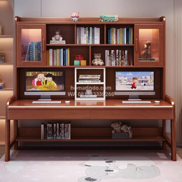 Desk Table Kayu Jati Minimalis Modern