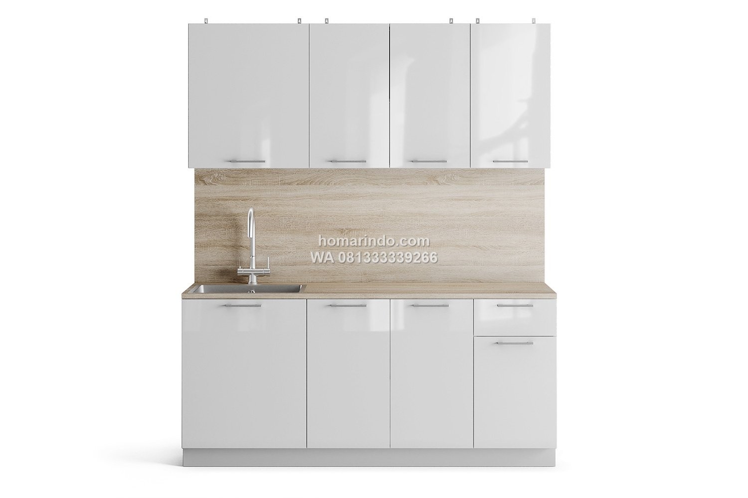 Kitchen Set Dapur City Minimalis Warna Putih 180 cm