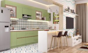 Kitchen Set Dapur Lurus Warna Segar
