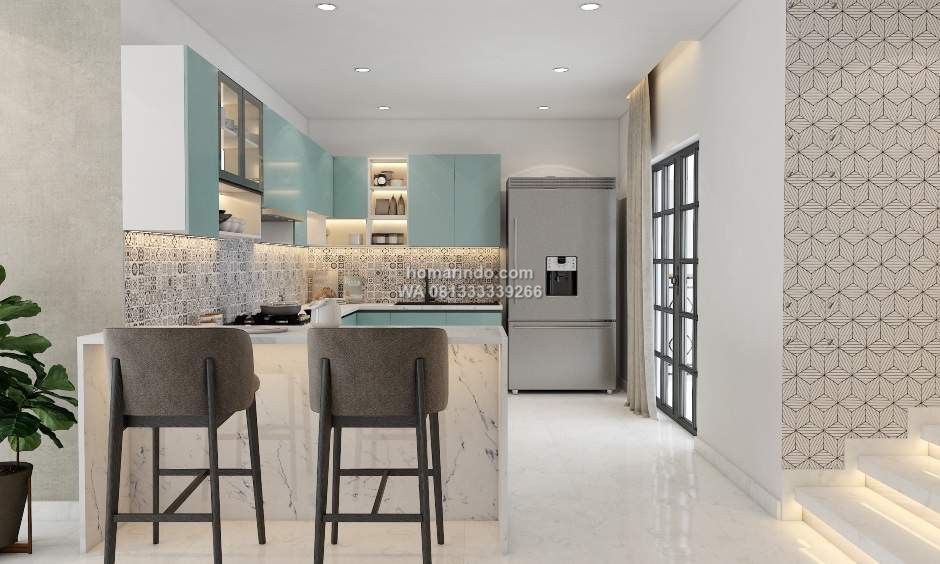 Kitchen Set Dengan Counter Desain Minimalis