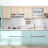 Kitchen Set Lurus Minimalis Warna Biru