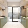 Kitchen Set Paralel Minimalis Modern Warna Hijau Sage