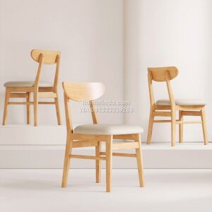 Kursi Cafe Kayu Jati Natural Dengan Jok