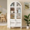 Lemari Hias Lengkung Pintu Kaca Minimalis Modern
