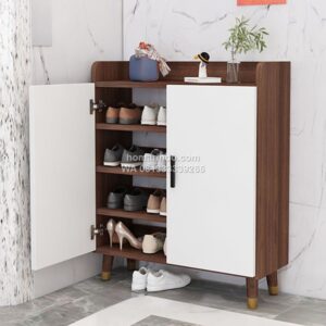 Lemari Sepatu Minimalis 5 Susun 2 Pintu