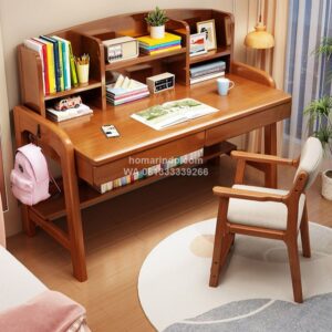 Meja Belajar Anak Modern Kayu Jati Berkualitas