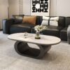 Meja Coffee Table Marmer Mewah Warna Putih