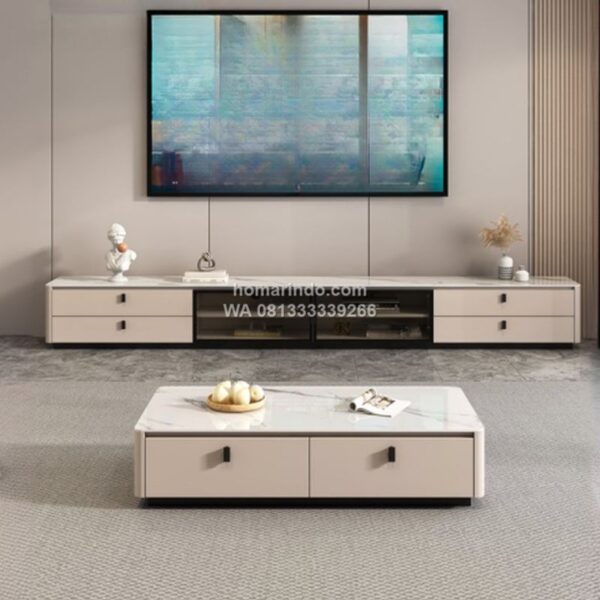 Meja TV Kabinet Minimalis 4 Laci Talaia