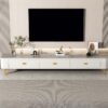 Meja TV Minimalis Panjang 3 Laci Minimalis Modern