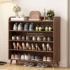 Rak Sepatu Retro Minimalis Terbuka 5 Tingkat