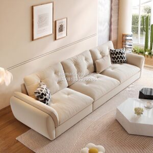 Sofa Minimalis Modern 3 Seater Ivory