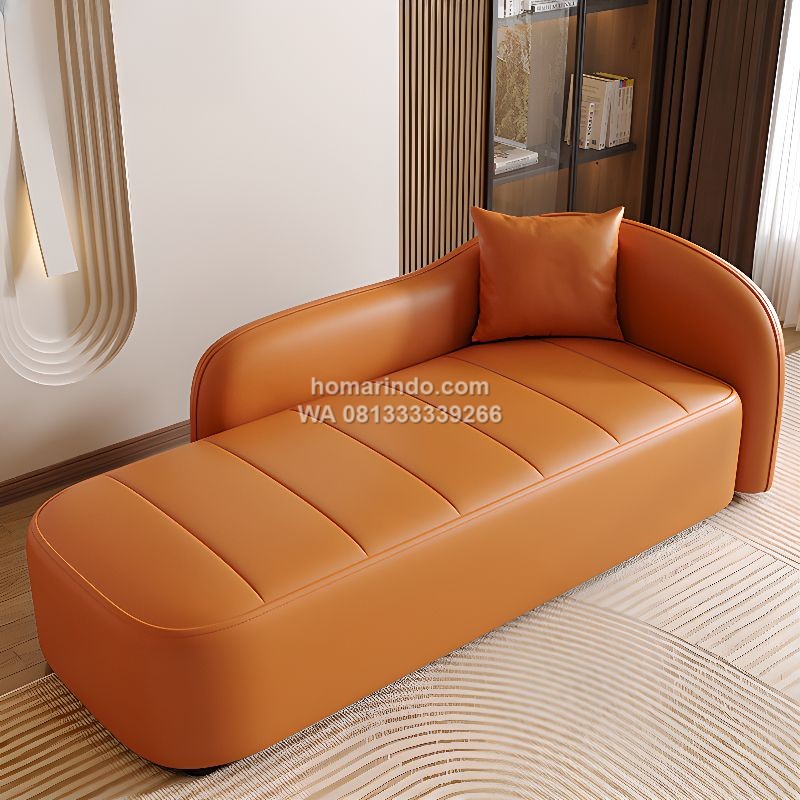Sofa Santai Indoor Jok Kulit Sintetis Modern