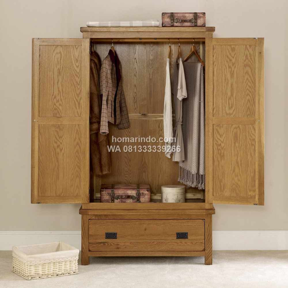 Lemari Baju Gantung Kayu Jati Minimalis 2 Pintu Dan Laci Lemari Baju Gantung Kayu Jati Minimalis 2 Pintu Dan Laci