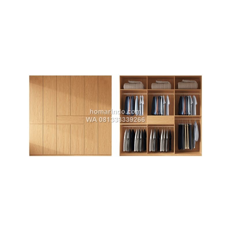Lemari Pakaian Besar 6 Pintu Minimalis Modern
