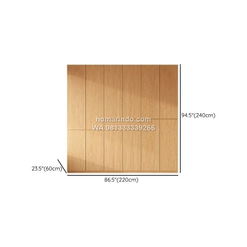 Lemari Pakaian Besar 6 Pintu Minimalis Modern