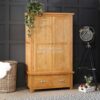 Lemari Pakaian Minimalis Kayu 2 Pintu Dan Laci