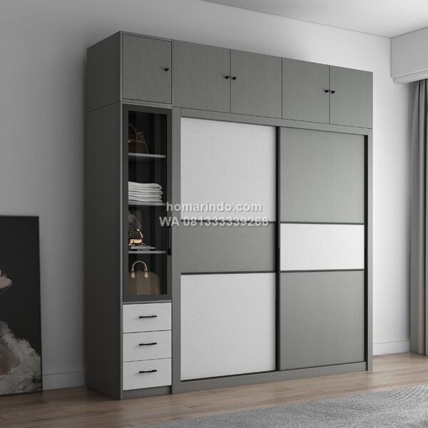 Lemari Pakaian Serbaguna Pintu Sliding Minimalis