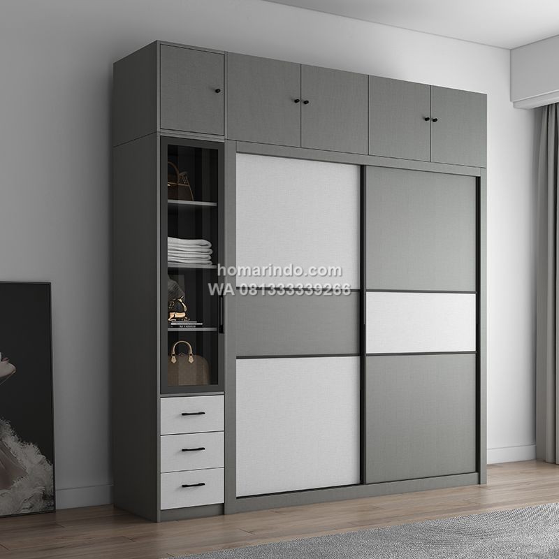 Lemari Pakaian Serbaguna Pintu Sliding Minimalis