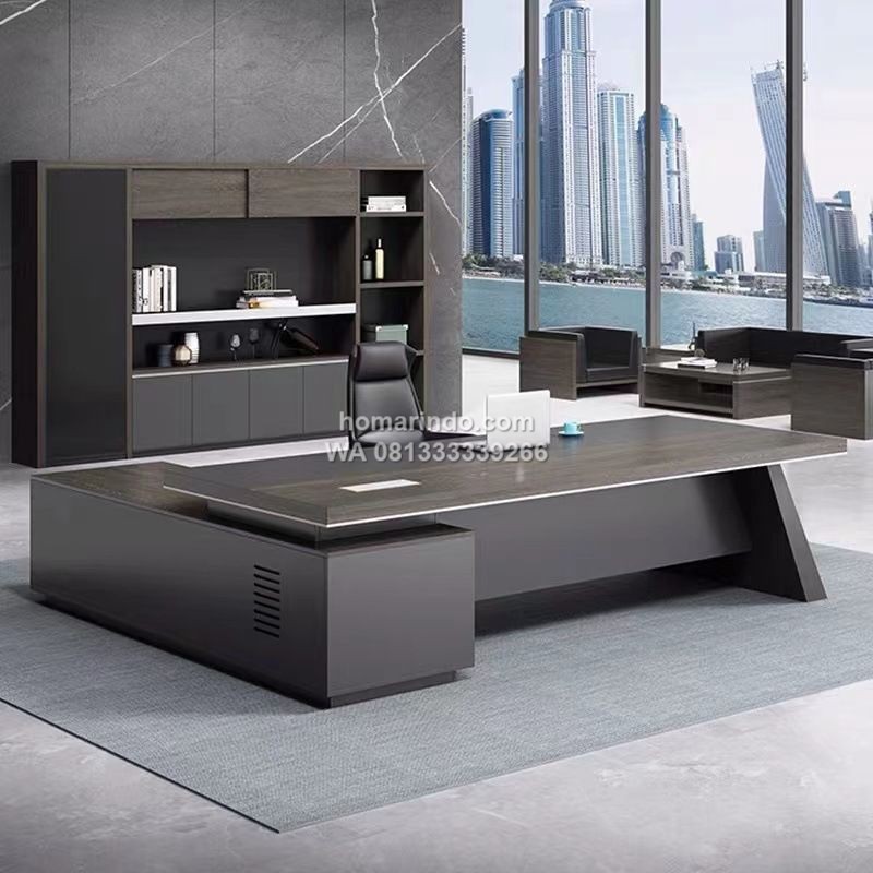Meja Direksi Minimalis Modern L Shape