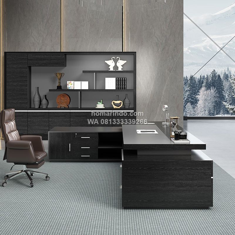 Meja Direktur Eksekutif Minimalis Modern L Shape Meja Direktur Eksekutif Minimalis Modern L Shape