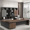 Meja Kerja Kantor Direktur Model L Shape Minimalis